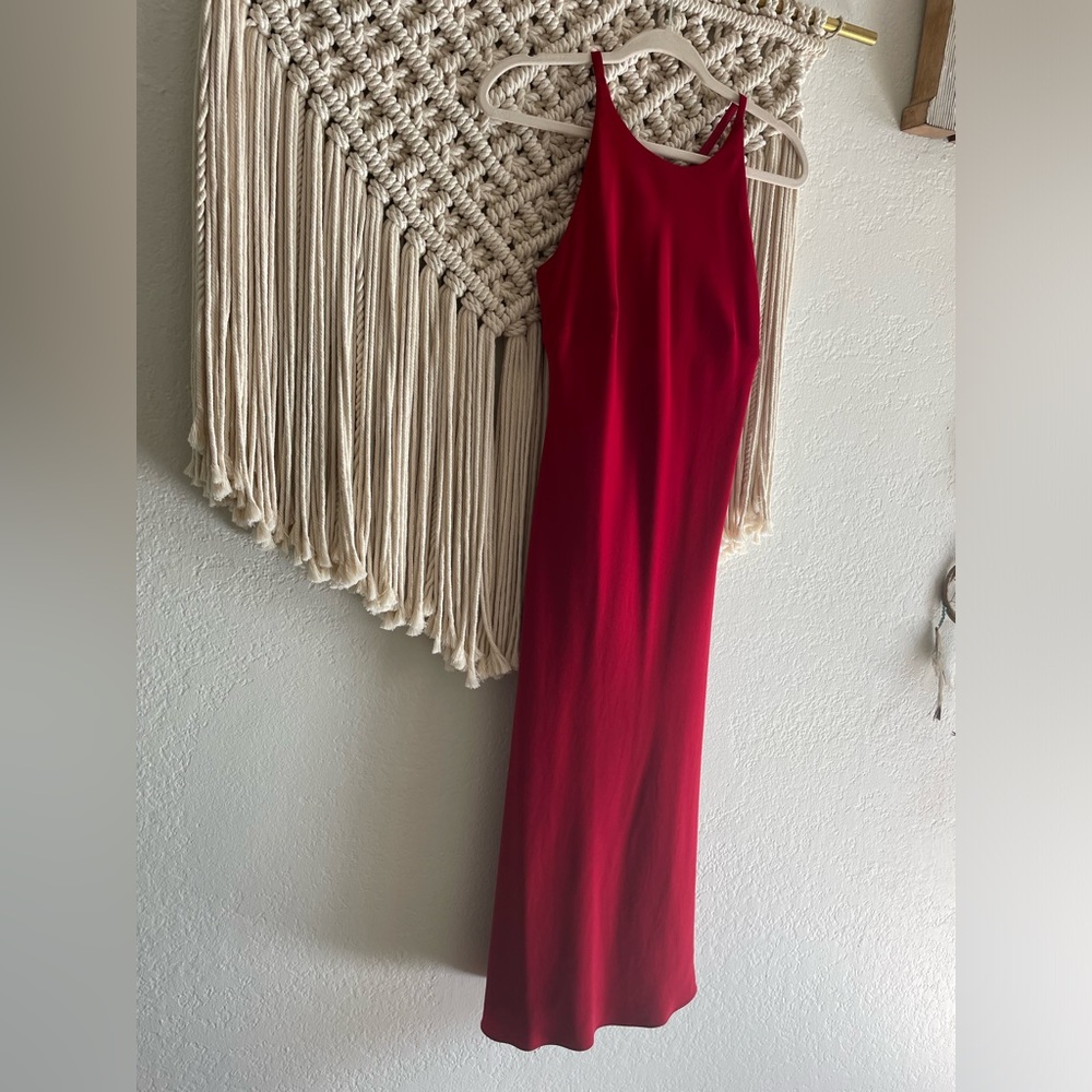 VINTAGE Ralph Lauren Red Key Hole dress